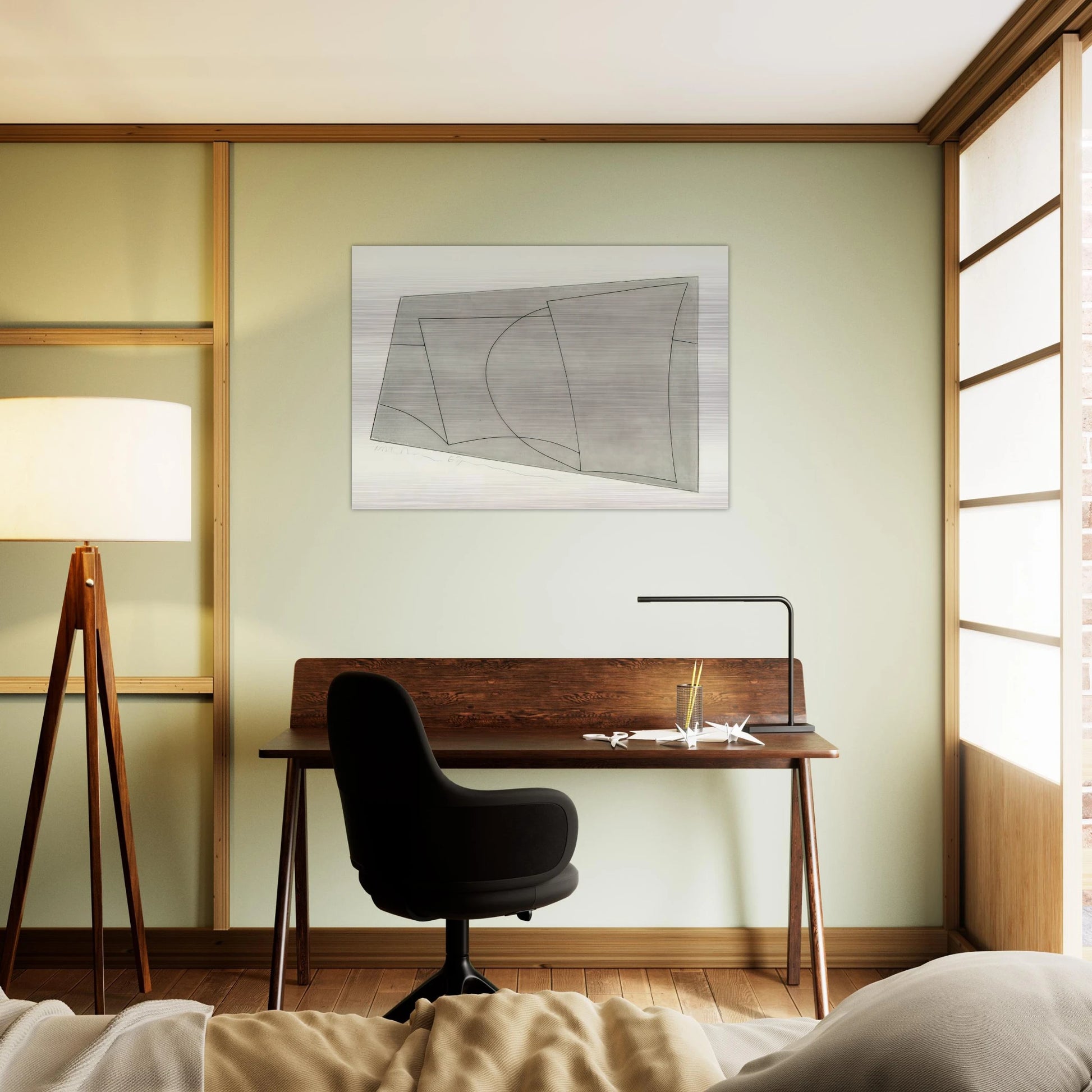 Aegean 2 - 1967 - Ben Nicholson Brushed Aluminum Print - 70x100 cm / 28x40 inches | Ben Nicholson Aluminum Print | Ben Nicholson Prints