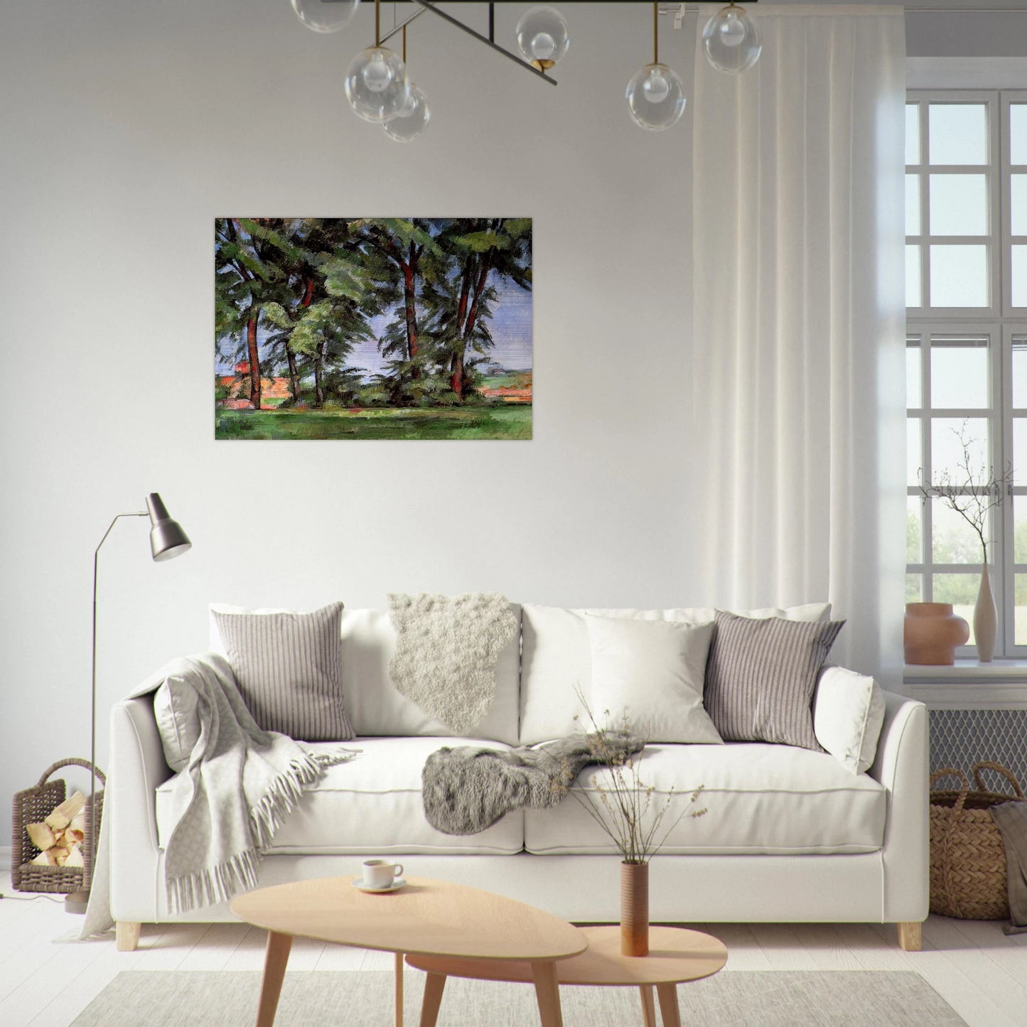 Tall Trees at the Jas de Bouffan - Paul Cézanne Brushed Aluminum Print - 70x100 cm / 28x40 inches | Paul Cézanne Aluminum Print | Paul Cézanne Prints
