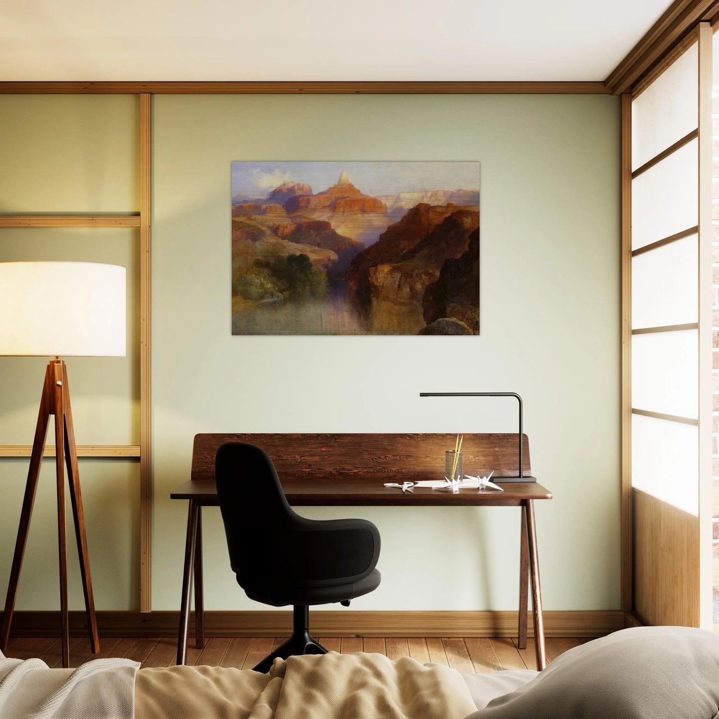 Zoroaster Peak Grand Canyon, Arizona - Thomas Moran Brushed Aluminum Print - 70x100 cm / 28x40 inches | Thomas Moran Aluminum Print | Thomas Moran Prints