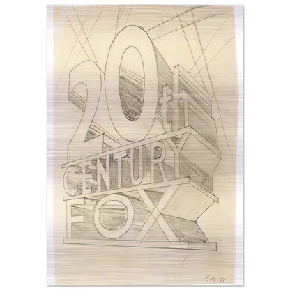 TRADEMARK STUDY 3 1962 - Edward Ruscha Brushed Aluminum Print - 70x100 cm / 28x40 inches | Edward Ruscha Aluminum Print | Edward Ruscha Prints