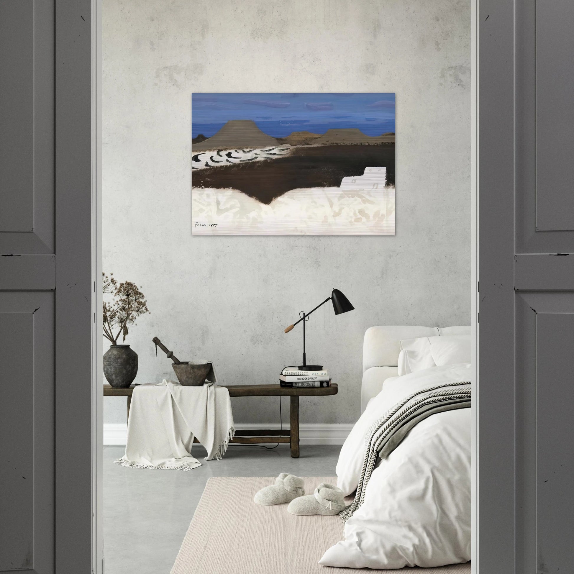 Lanzarote - 1977 - Mary Fedden Brushed Aluminum Print - 70x100 cm / 28x40 inches | Mary Fedden Aluminum Print | Mary Fedden Prints