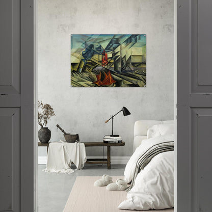 HARBOR MOLE 1913 - Lyonel Feininger Acrylic Print - 70x100 cm / 28x40″ inches | Lyonel Feininger Wall Art | Lyonel Feininger Prints