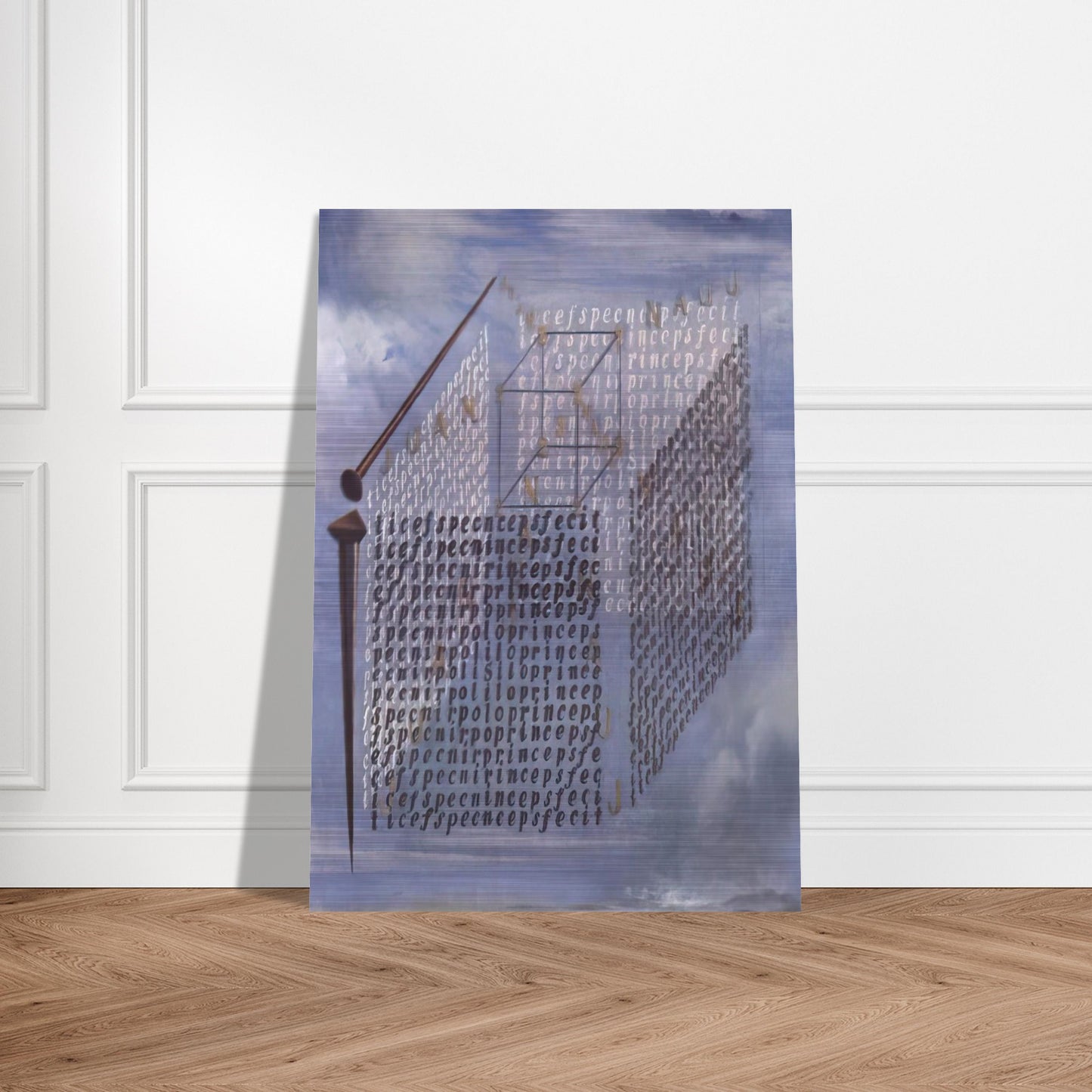 A PROPOS OF THE TREATISE ON CUBIC FORM BY JUAN DE HERRERA - Salvador Dali Brushed Aluminum Print - 70x100 cm / 28x40 inches | Salvador Dali Aluminum Print | Salvador Dali Prints