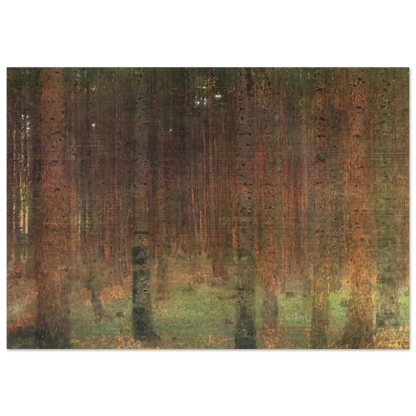 PINE FOREST II - Gustav Klimt Brushed Aluminum Print - 70x100 cm / 28x40 inches | Gustav Klimt Aluminum Print | Gustav Klimt Prints