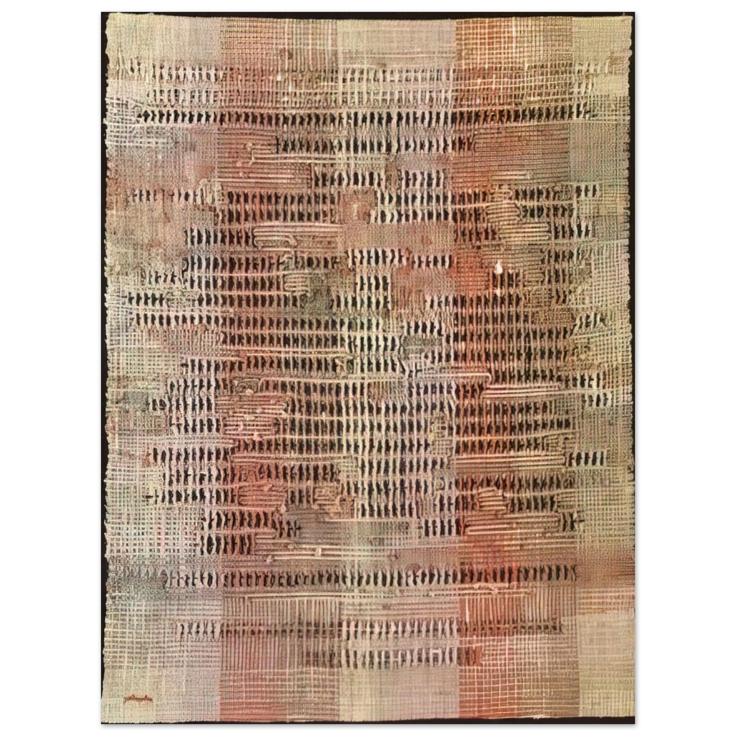 Anni Albers - DEVELOPMENT IN ROSE II 1952  75x100 cm / 30x40inches Fine Art Poster