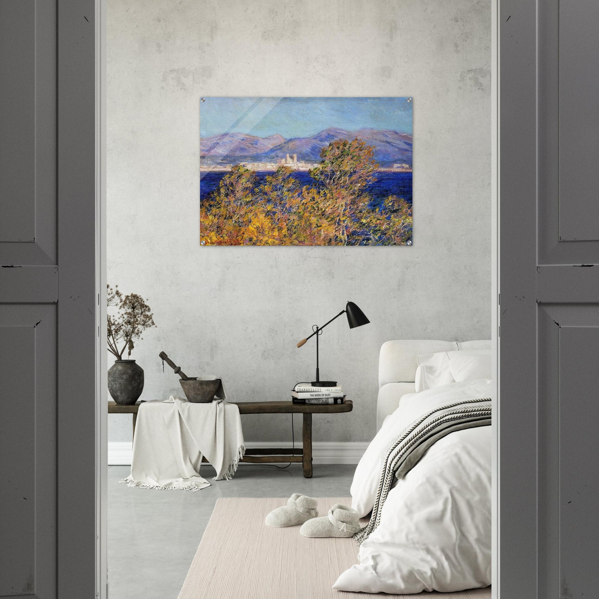 Antibes Seen from the Cape, Mistral Wind - claude monet Acrylic Print - 70x100 cm / 28x40″ inches | claude monet Wall Art | claude monet Prints