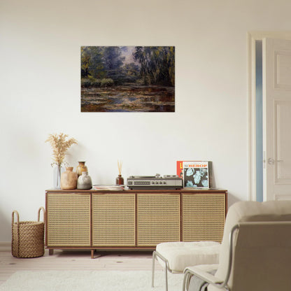 The Water Lily Pond and Bridge - claude monet Brushed Aluminum Print - 70x100 cm / 28x40 inches | claude monet Aluminum Print | claude monet Prints
