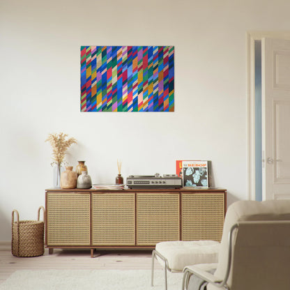 NATARAJA 1993 - Bridget Riley Brushed Aluminum Print - 70x100 cm / 28x40 inches | Bridget Riley Aluminum Print | Bridget Riley Prints