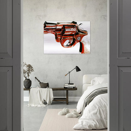 Gun - Andy Warhol Brushed Aluminum Print - 70x100 cm / 28x40 inches | Andy Warhol Aluminum Print | Andy Warhol Prints