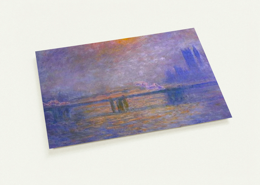 Charing Cross Bridge, The Thames 02 By claude monet Pack of 10 Post Cards | claude monet Post Cards | A6 (10.5 x 14.8 cm) - 4.1 x 5.8 inches