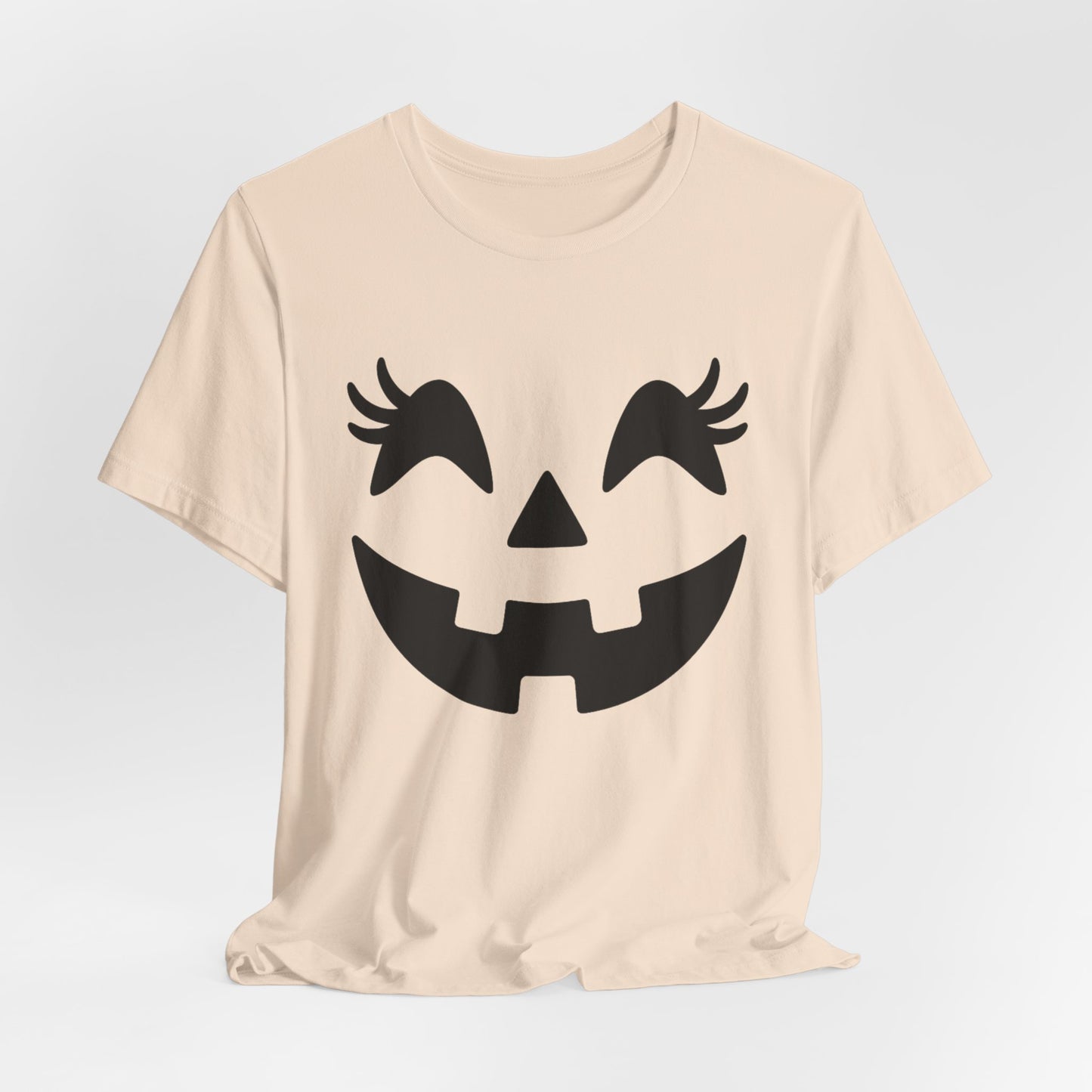 Jack-o'-lantern Gezicht Pompoen Wimpers Halloween Vrouwen Meisjes T-Shirt