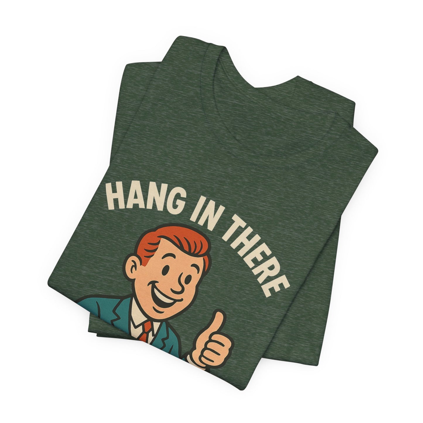 Grappige sarcastische quote T-shirt: "Blijf hangen, het wordt erger", donkere humor, grappig shirt