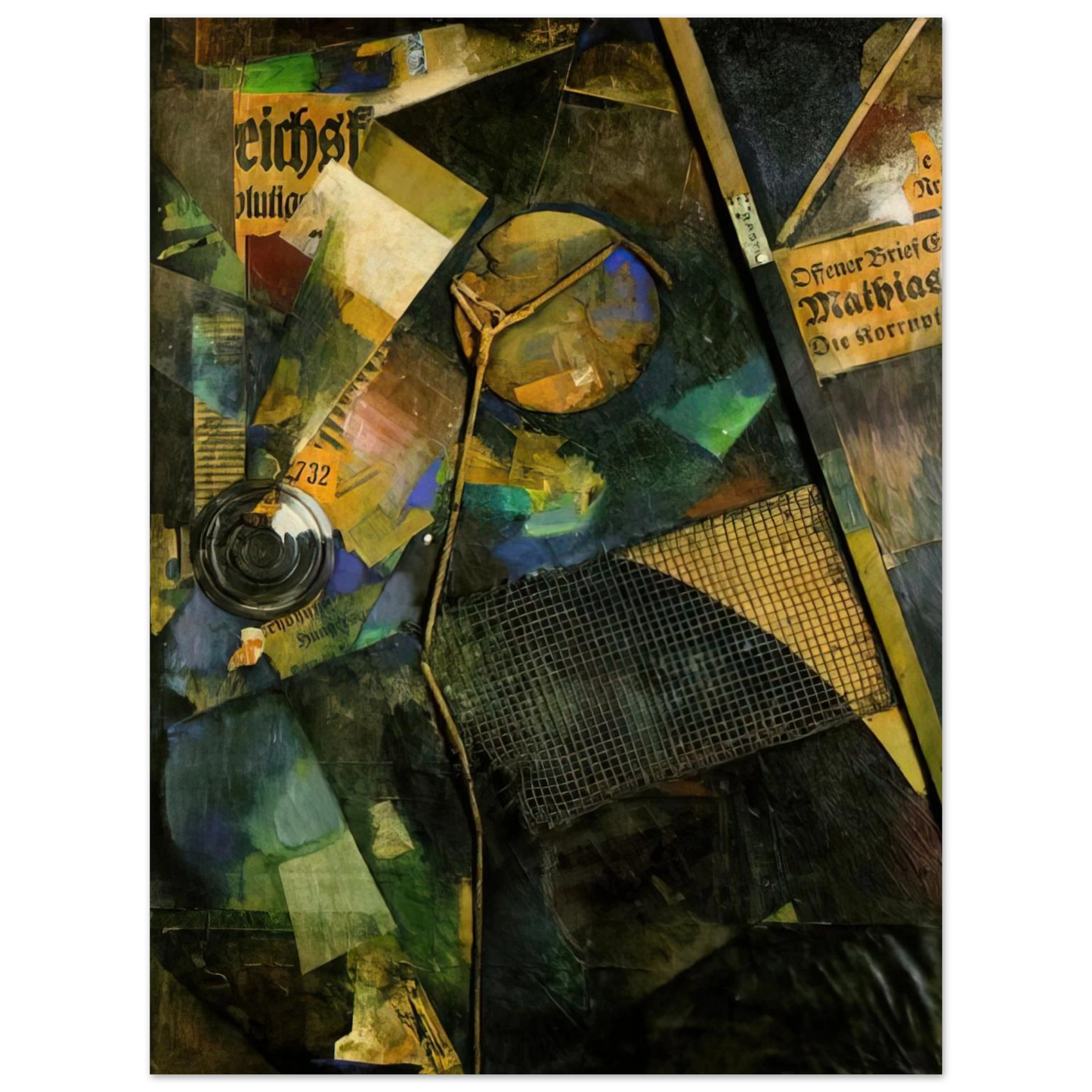 Kurt Schwitters - MERZ PICTURE 25A THE STAR PICTURE 1920  75x100 cm / 30x40inches Fine Art Poster