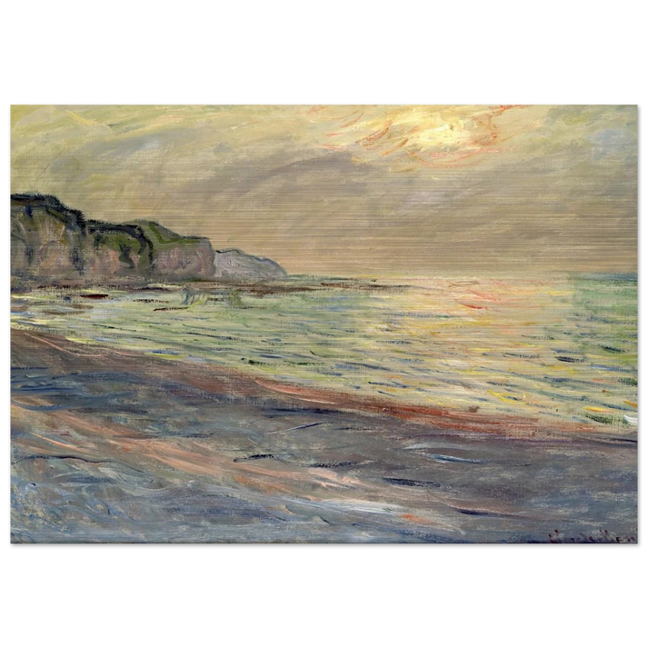 Pourville, Sunset - claude monet Brushed Aluminum Print - 70x100 cm / 28x40 inches | claude monet Aluminum Print | claude monet Prints