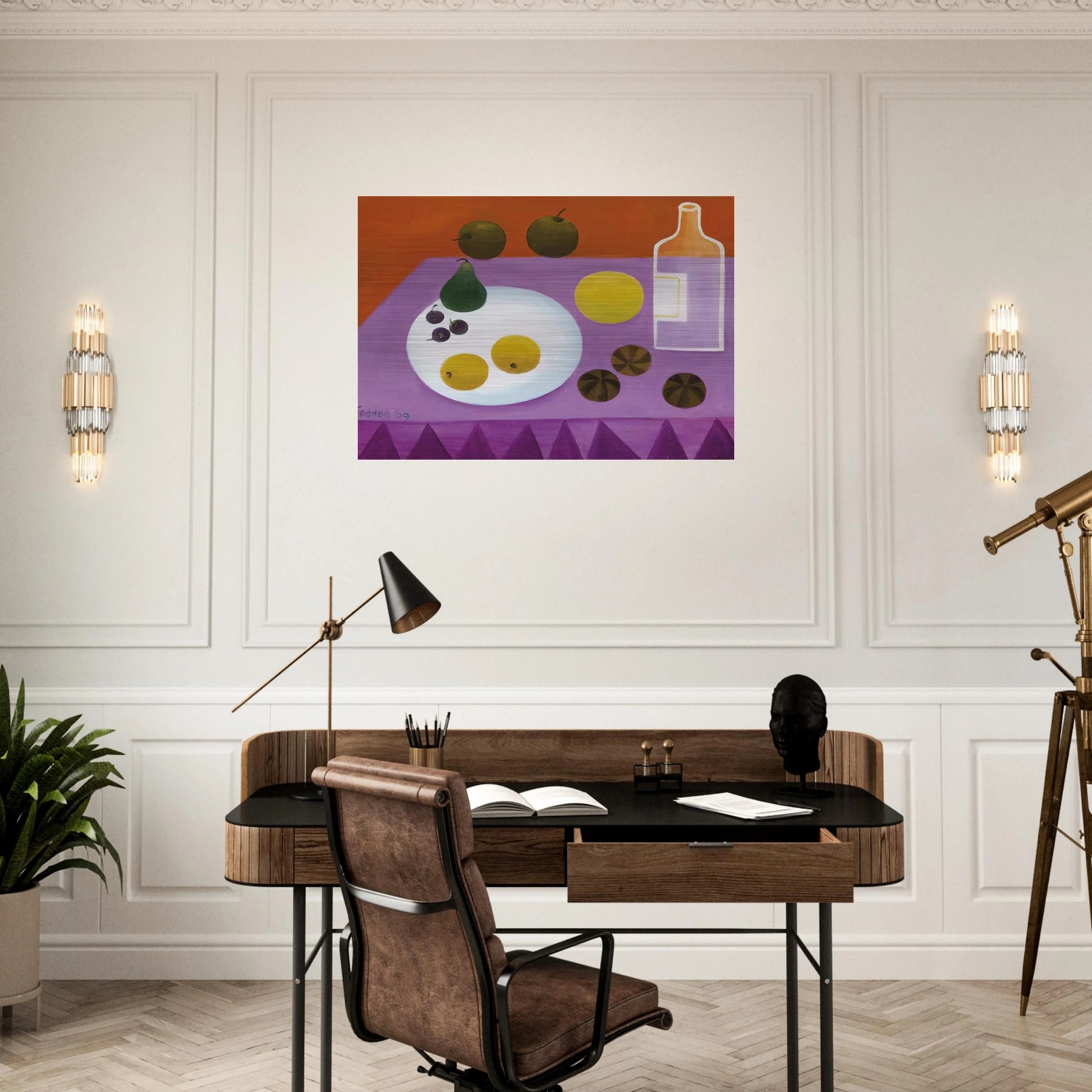 Fruit - 2009 - Mary Fedden Brushed Aluminum Print - 70x100 cm / 28x40 inches | Mary Fedden Aluminum Print | Mary Fedden Prints