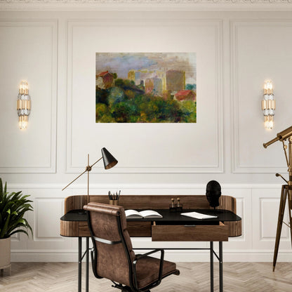 View from Renoir's Garden in Montmartre - Pierre-Auguste Renoir Brushed Aluminum Print - 70x100 cm / 28x40 inches | Pierre-Auguste Renoir Aluminum Print | Pierre-Auguste Renoir Prints