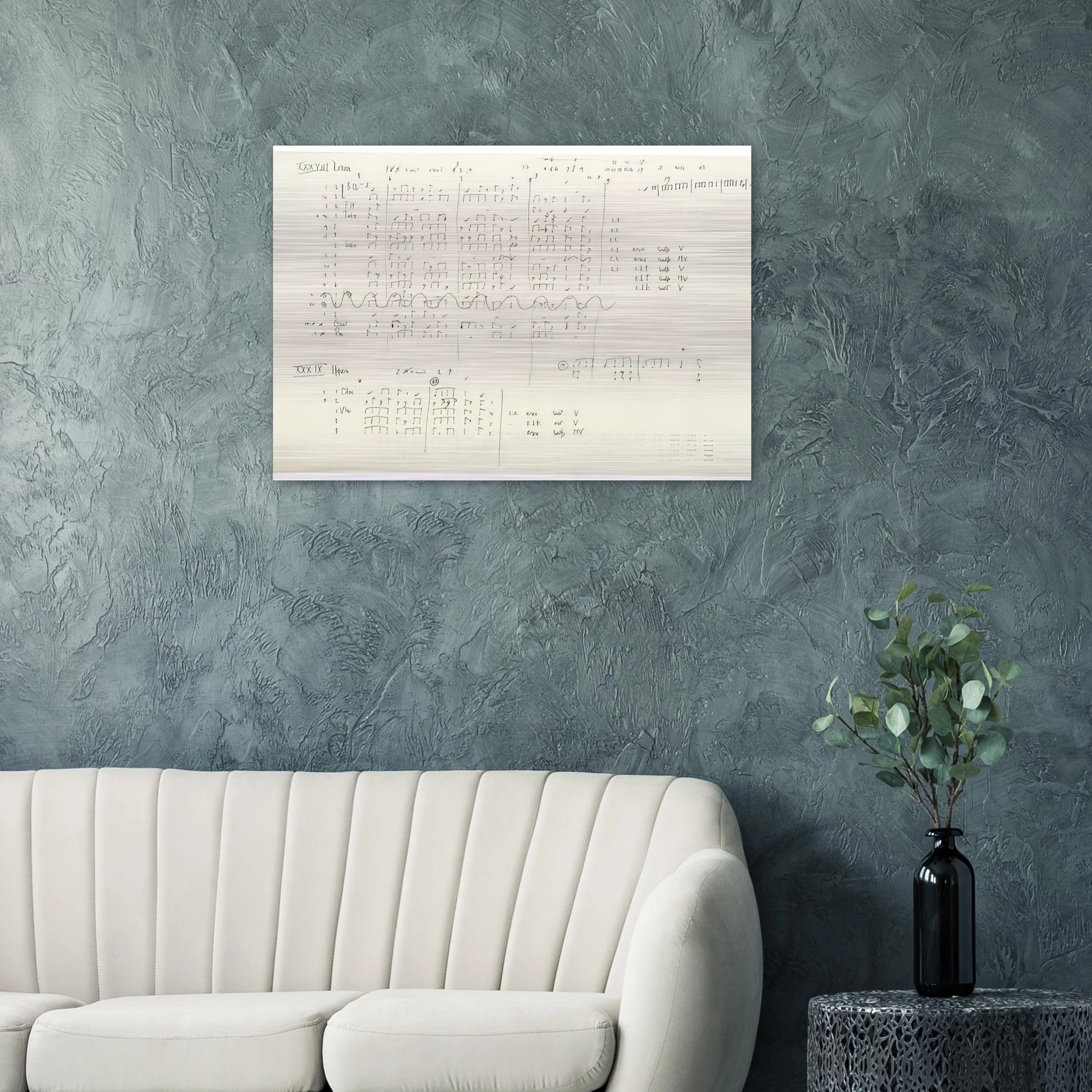 Cheap Imitation - 1971 - John Cage Brushed Aluminum Print - 70x100 cm / 28x40 inches | John Cage Aluminum Print | John Cage Prints