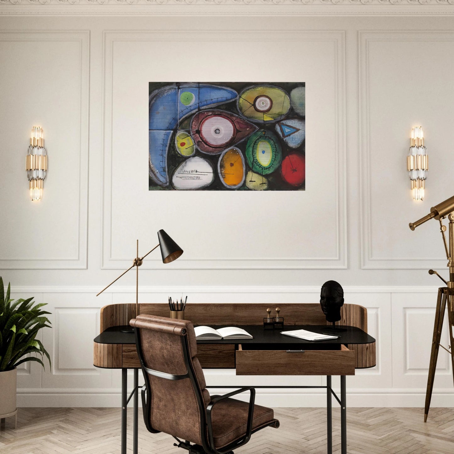 Untitled - 1946 - Richard Pousette-Dart Brushed Aluminum Print - 70x100 cm / 28x40 inches | Richard Pousette-Dart Aluminum Print | Richard Pousette-Dart Prints