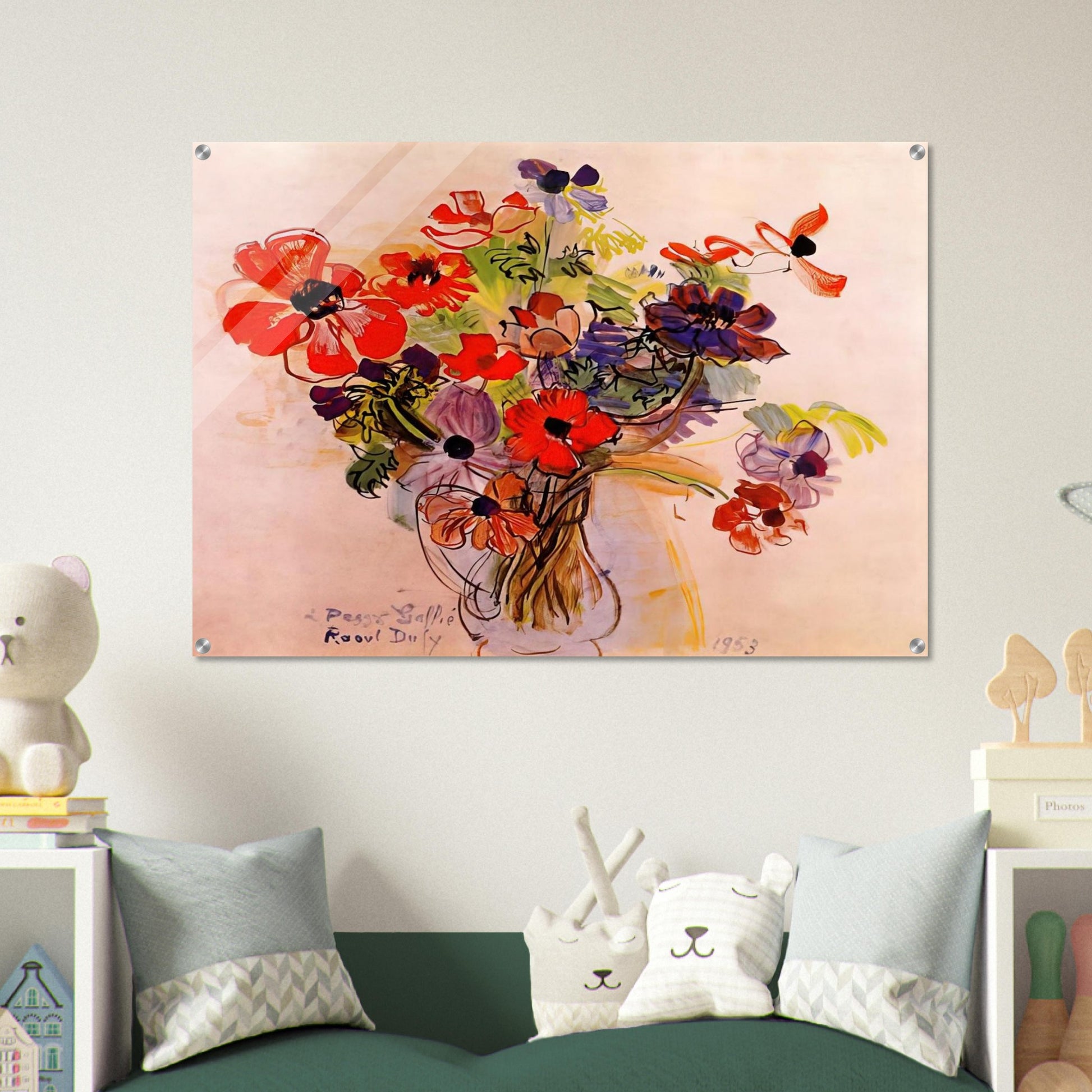 ANEMONES 1953 - Raoul Dufy Acrylic Print - 70x100 cm / 28x40″ inches