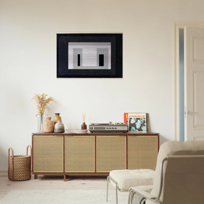 VARIANT ADOBE 1948 - Josef Albers Brushed Aluminum Print - 70x100 cm / 28x40 inches | Josef Albers Aluminum Print | Josef Albers Prints