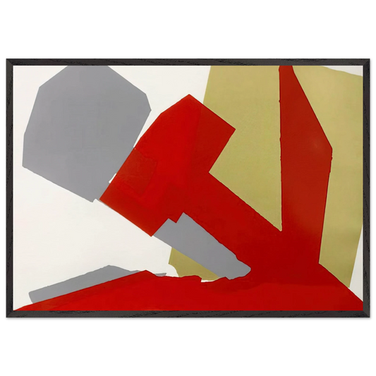 Hammer and Sickle  Special Edition  - Andy Warhol 70x100 cm / 28x40 inches Framed Art Print – Black Wooden Frame