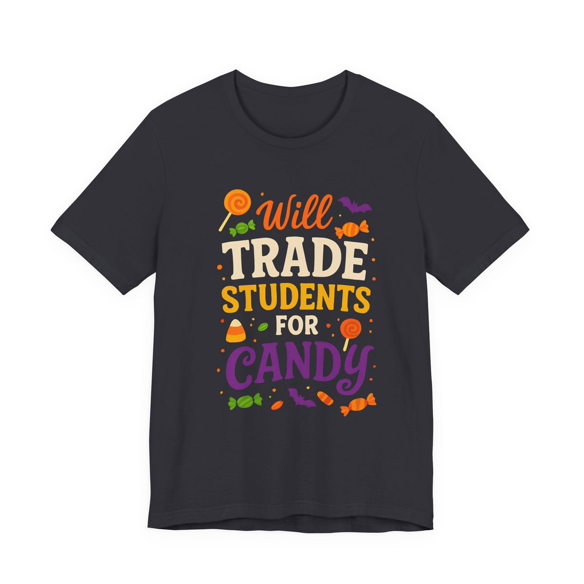 Zal Studenten Ruilen Voor Snoep Leerkracht Schattig Halloween Kostuum T-Shirt