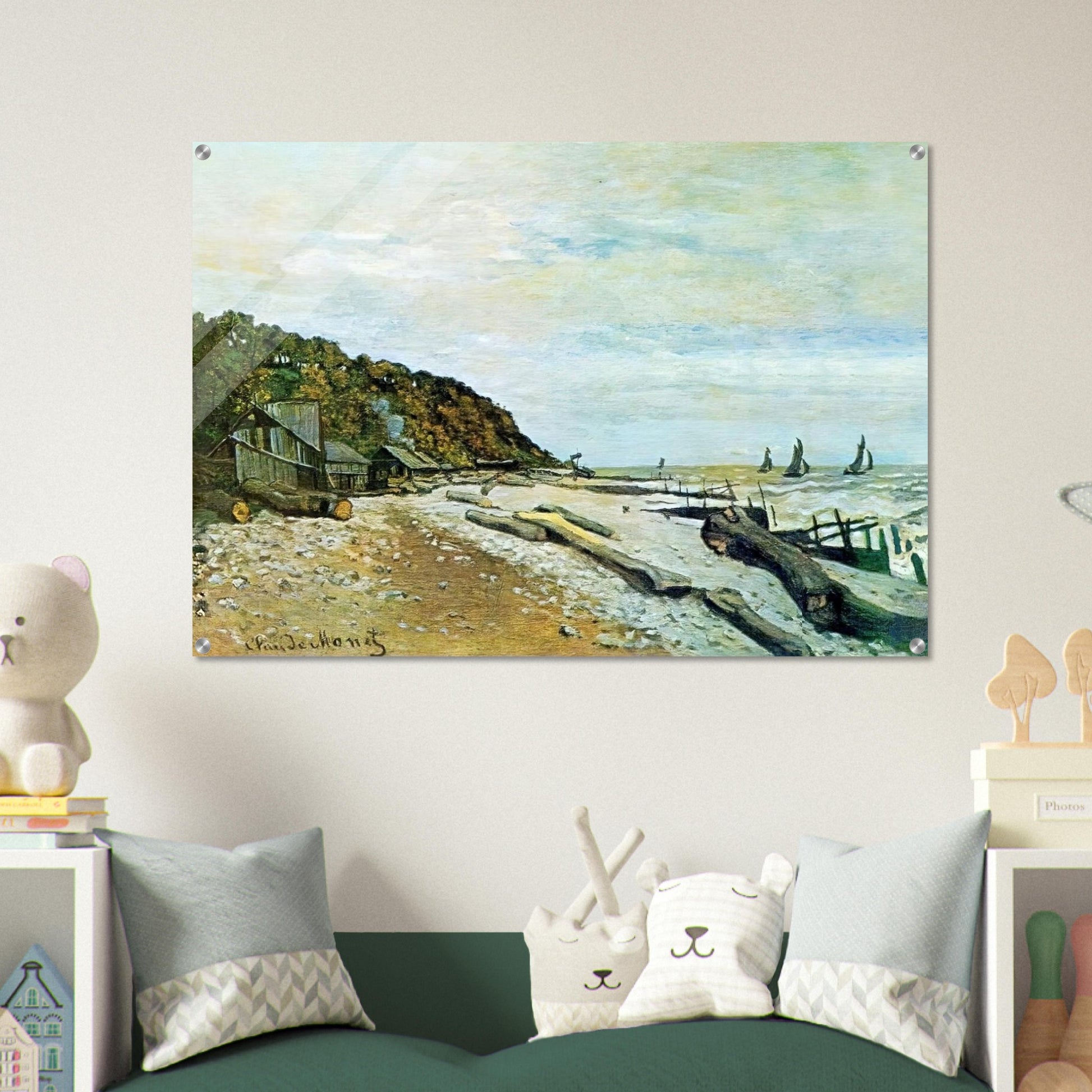 Boatyard near Honfleur - claude monet Acrylic Print - 70x100 cm / 28x40″ inches | claude monet Wall Art | claude monet Prints