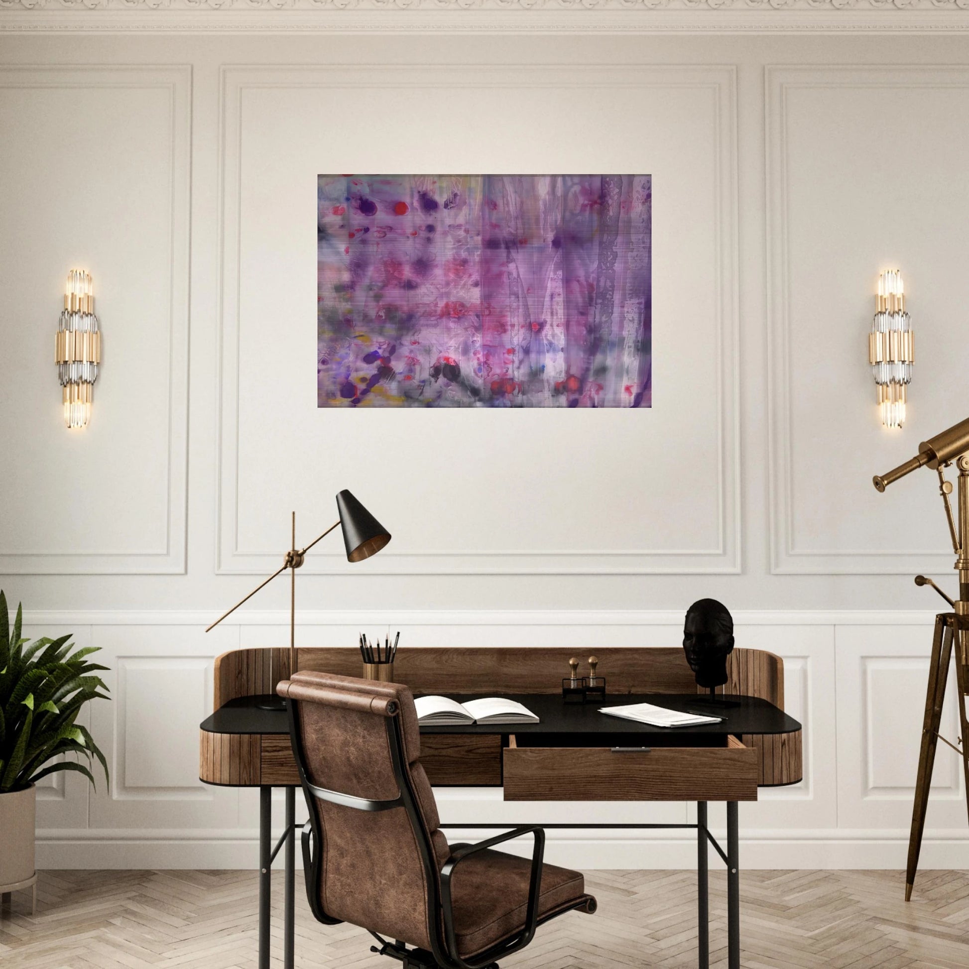 April 4 - Sam Gilliam Brushed Aluminum Print - 70x100 cm / 28x40 inches | Sam Gilliam Aluminum Print | Sam Gilliam Prints