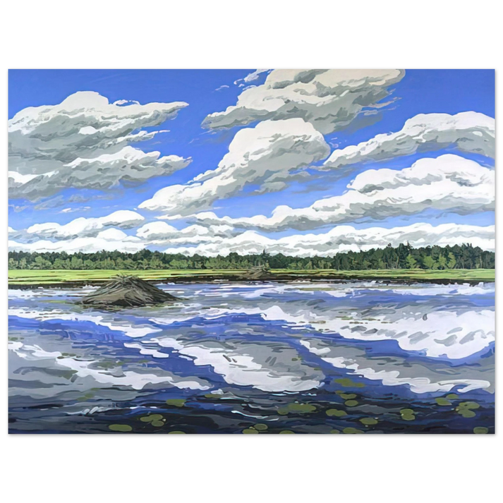 Neil Welliver - Big Flowage - 1979  75x100 cm / 30x40inches Fine Art Poster