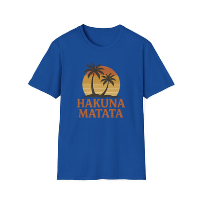 Hakuna Matata Retro Grafisch T-shirt, Geen Zorgen Positieve Vibe Shirt, Vintage 90s Geïnspireerde T-shirt, Feel Good Quote Top, Unisex Cadeau
