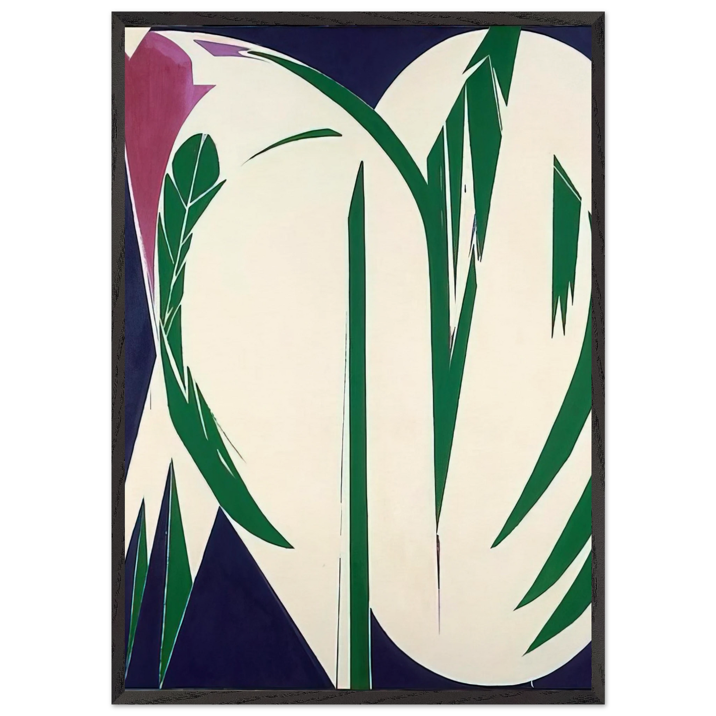 Rising Green - Lee Krasner 70x100 cm / 28x40 inches Framed Art Print – Black Wooden Frame
