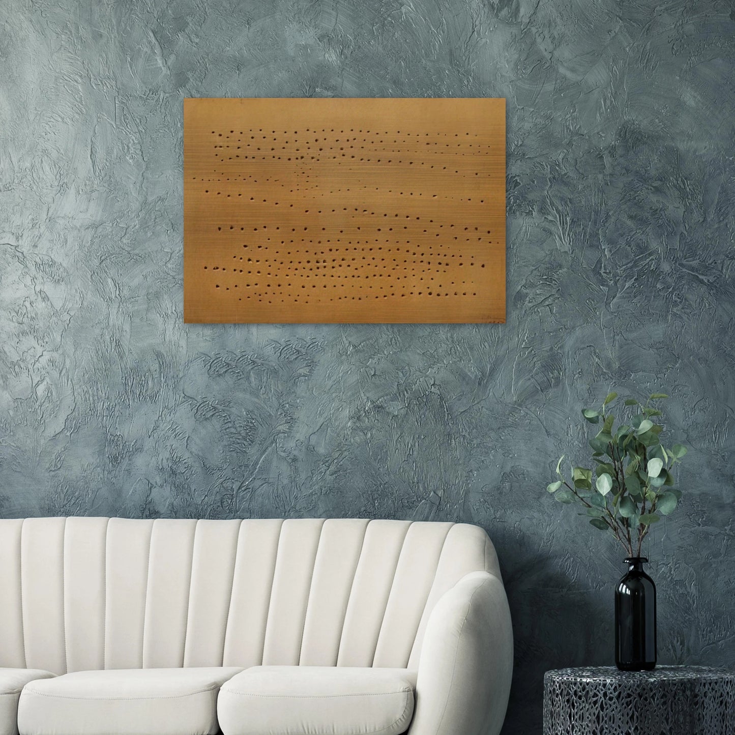 Concept Spatiale - 1950 - Lucio Fontana Brushed Aluminum Print - 70x100 cm / 28x40 inches | Lucio Fontana Aluminum Print | Lucio Fontana Prints