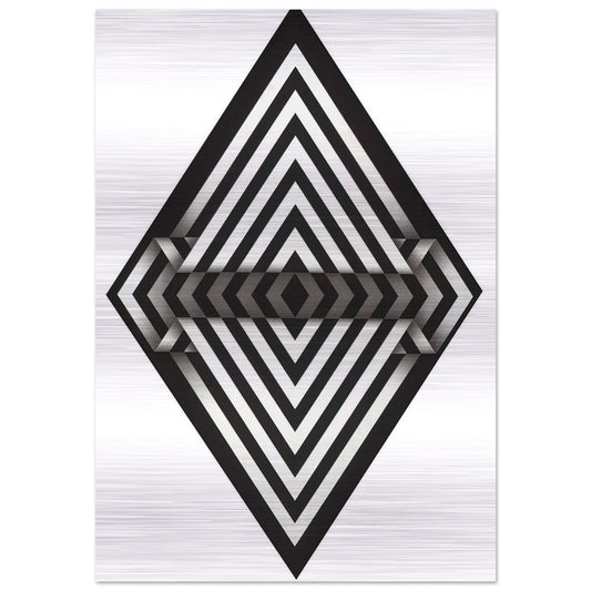 Panche I - 1970 - Omar Rayo Brushed Aluminum Print - 70x100 cm / 28x40 inches | Omar Rayo Aluminum Print | Omar Rayo Prints
