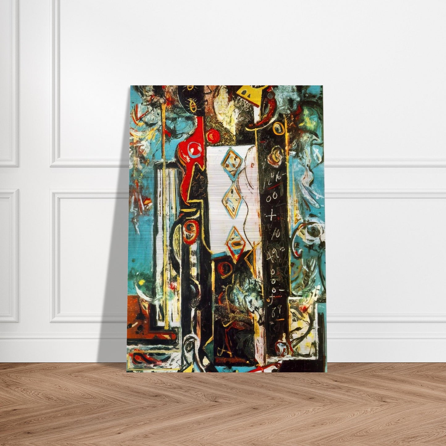 MALE AND FEMALE - Jackson Pollock Brushed Aluminum Print - 70x100 cm / 28x40 inches | Jackson Pollock Aluminum Print | Jackson Pollock Prints