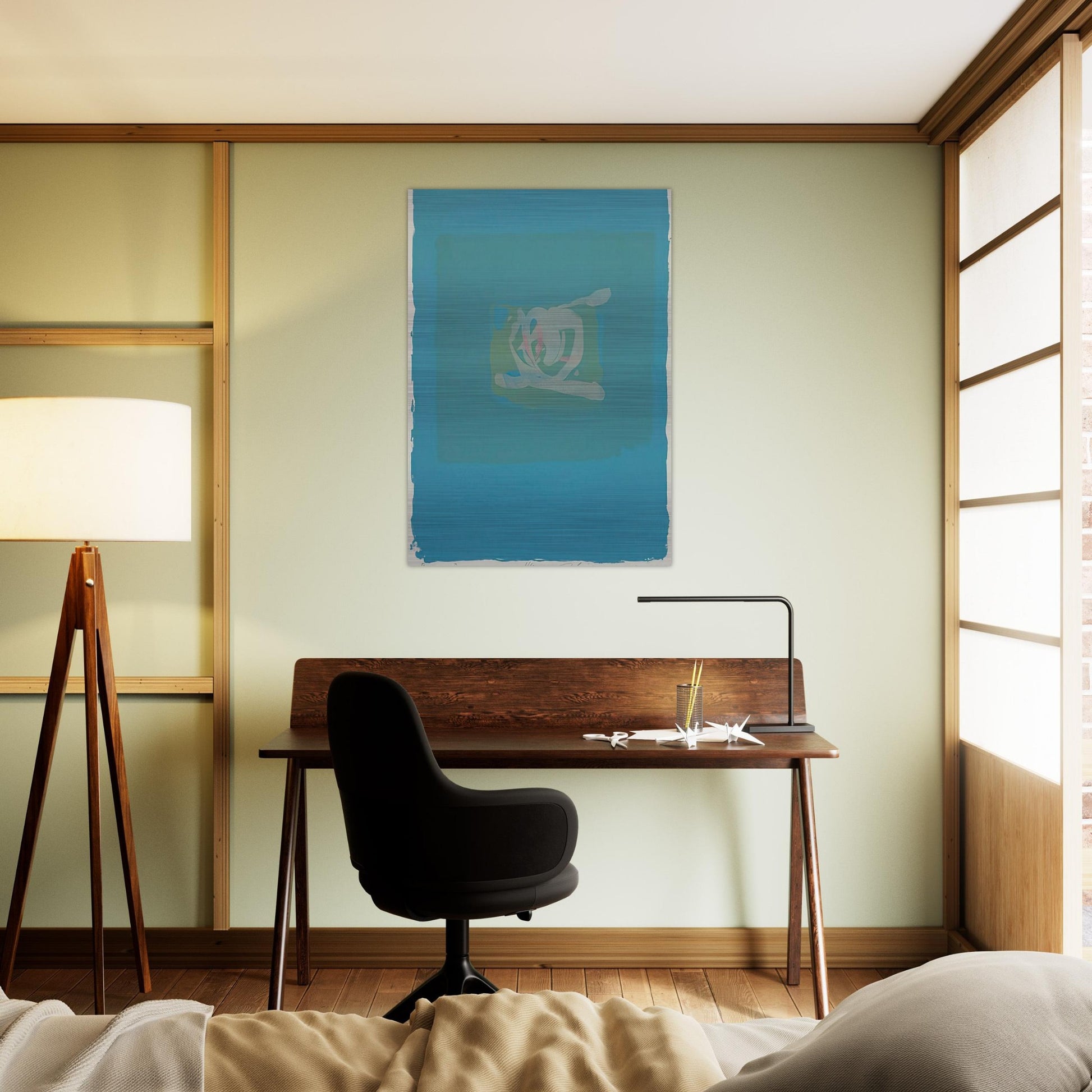 Plentitude in Blue - 1975 - Adja Yunkers Brushed Aluminum Print - 70x100 cm / 28x40 inches | Adja Yunkers Aluminum Print | Adja Yunkers Prints