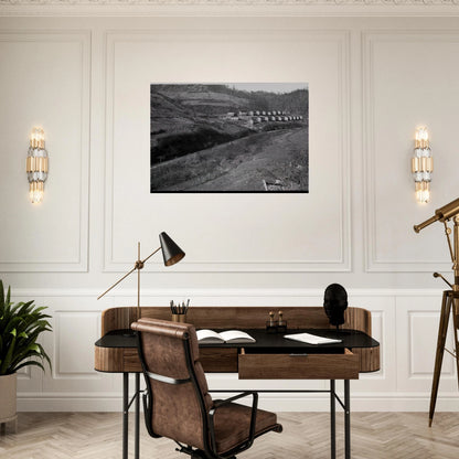 COAL COMPANY TOWN IN JENKINS 1935 - Ben Shahn Brushed Aluminum Print - 70x100 cm / 28x40 inches | Ben Shahn Aluminum Print | Ben Shahn Prints