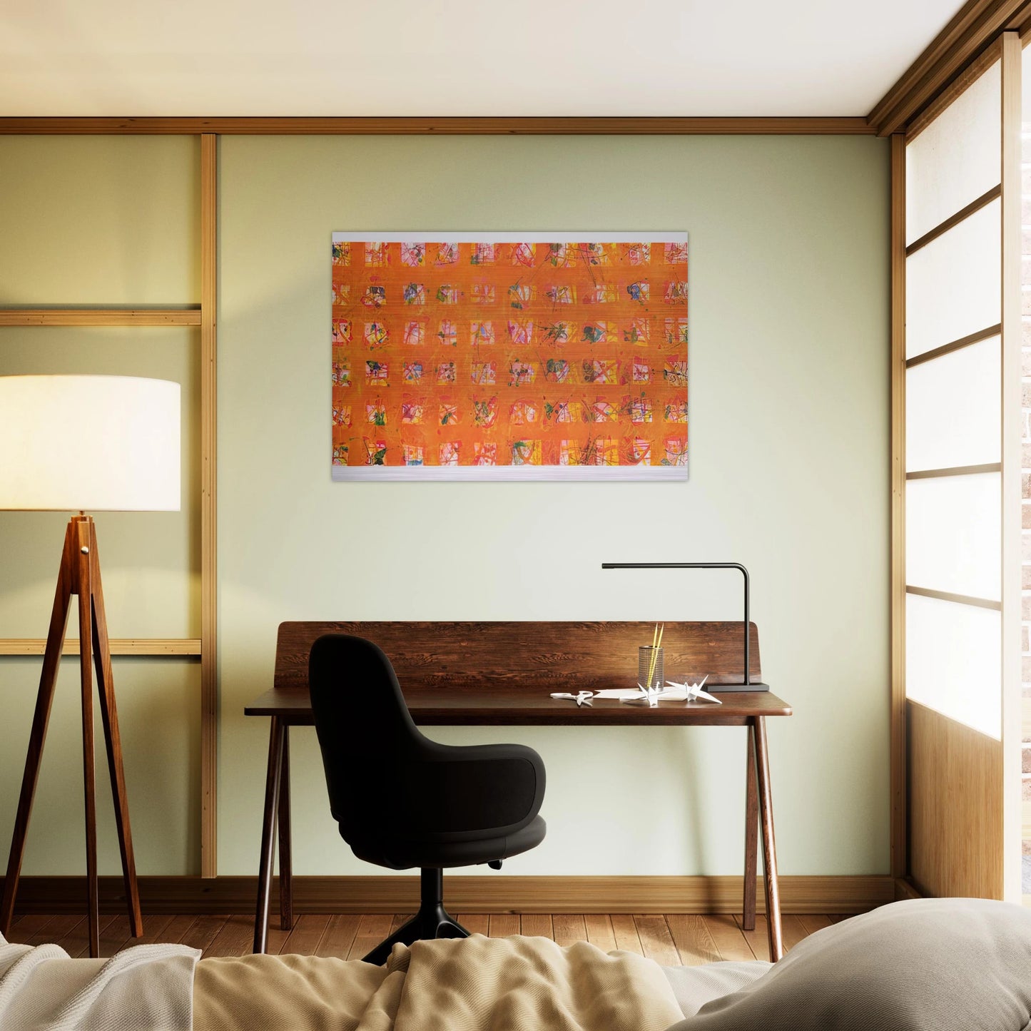 Pioggia d'Oro  Golden Rain  - Sam Francis Brushed Aluminum Print - 70x100 cm / 28x40 inches | Sam Francis Aluminum Print | Sam Francis Prints