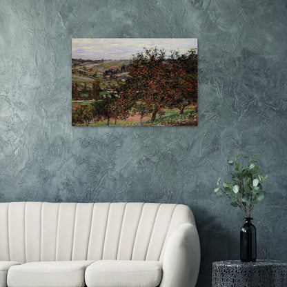 Apple Trees near Vetheuil - claude monet Brushed Aluminum Print - 70x100 cm / 28x40 inches | claude monet Aluminum Print | claude monet Prints