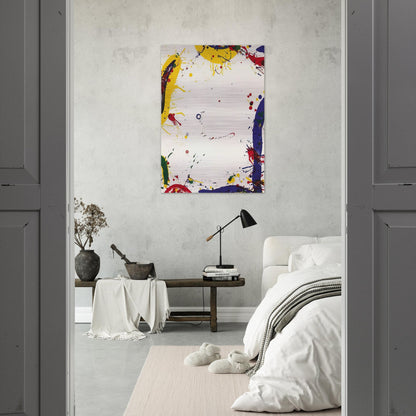 Upper Yellow II  Lembark L73  - Sam Francis Brushed Aluminum Print - 70x100 cm / 28x40 inches | Sam Francis Aluminum Print | Sam Francis Prints