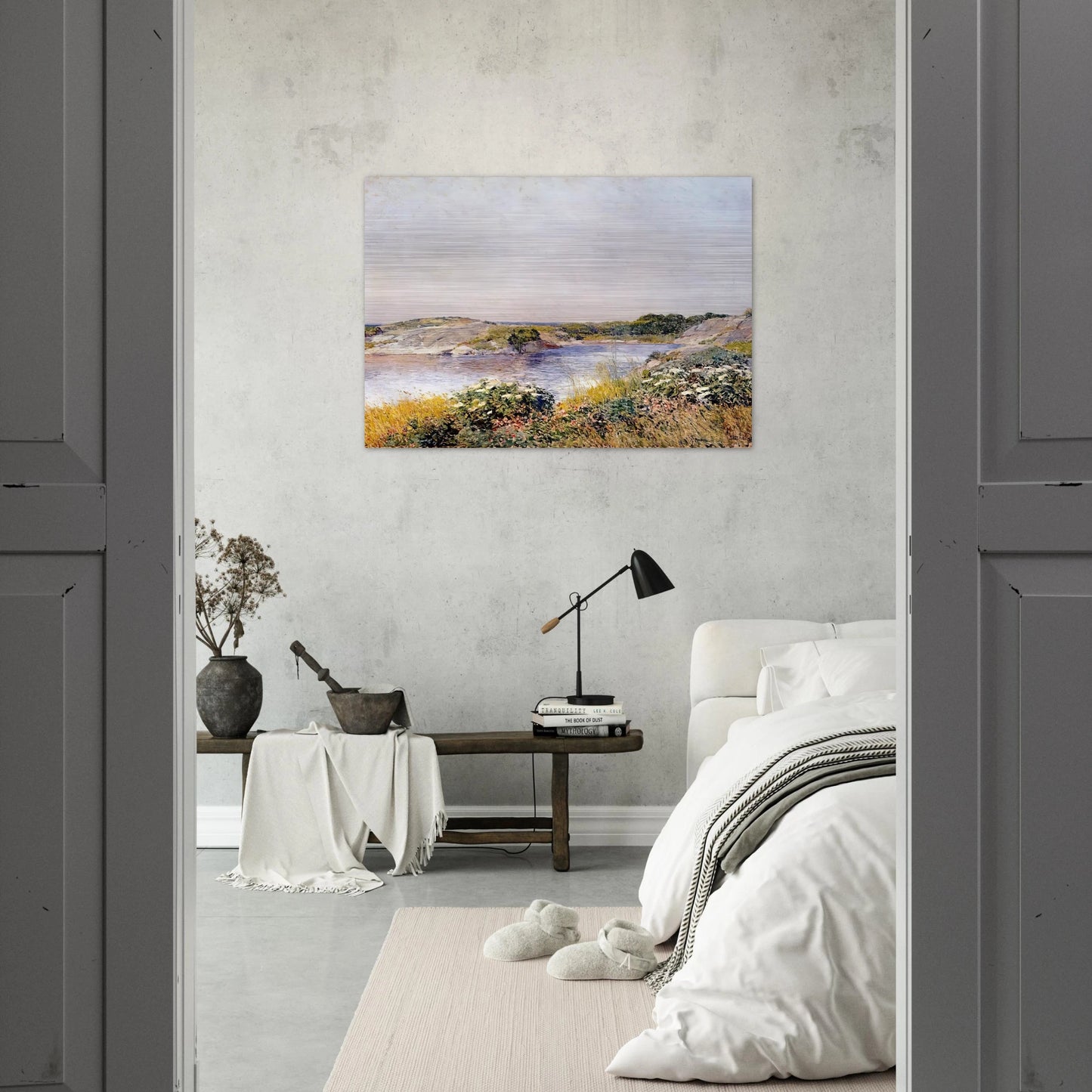 The Little Pond, Appledore - Childe Hassam Brushed Aluminum Print - 70x100 cm / 28x40 inches | Childe Hassam Aluminum Print | Childe Hassam Prints