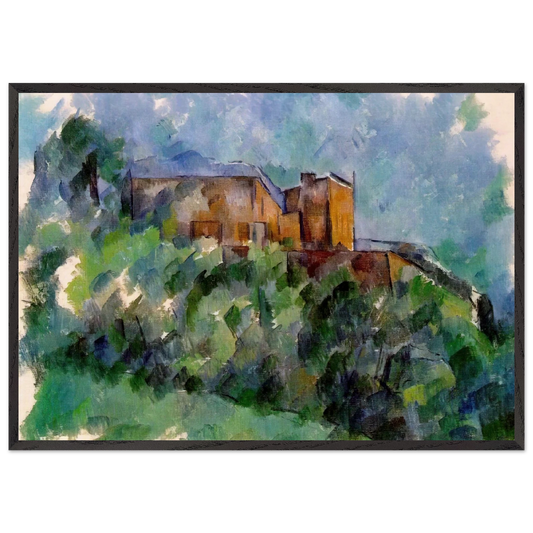 Chateau Noir - Paul Cezanne 70x100 cm / 28x40 inches Framed Art Print – Black Wooden Frame