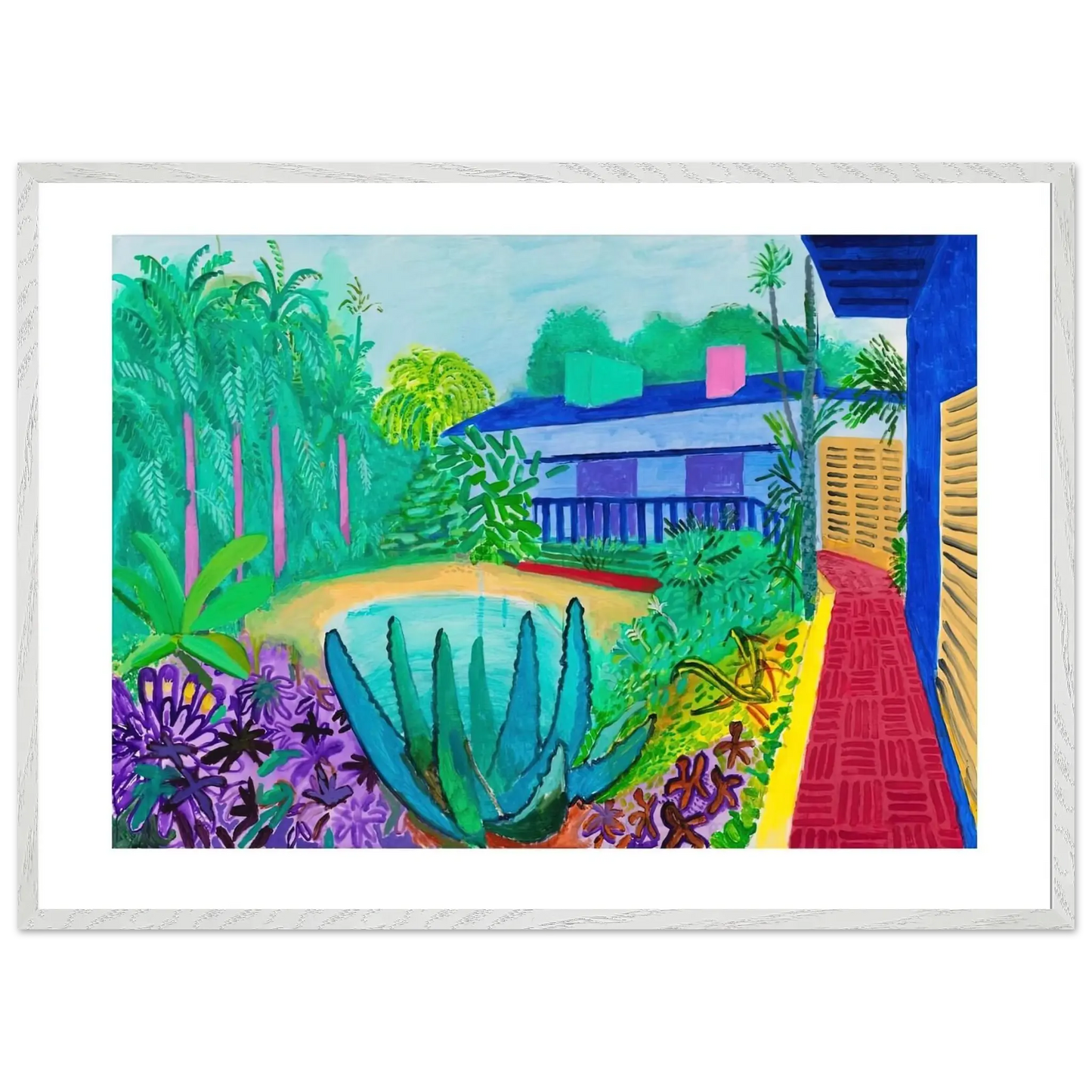 David Hockney - David Hockney Wall art - A3 (29.7 x 42  cm) - Premium Wooden Framed Poster With Fine Art Paper - Black frame