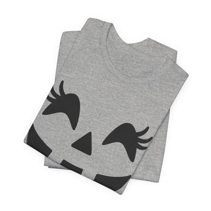 Jack-o'-lantern Gezicht Pompoen Wimpers Halloween Vrouwen Meisjes T-Shirt