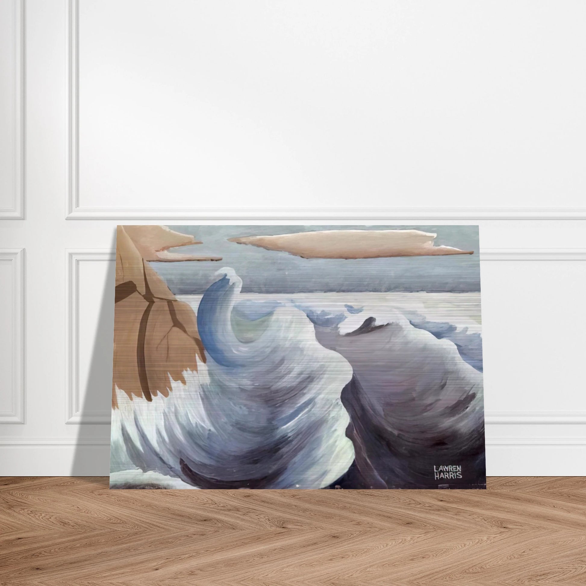 Shoreline - Art Nouveau Modern - Lawren Harris Brushed Aluminum Print - 70x100 cm / 28x40 inches | Lawren Harris Aluminum Print | Lawren Harris Prints