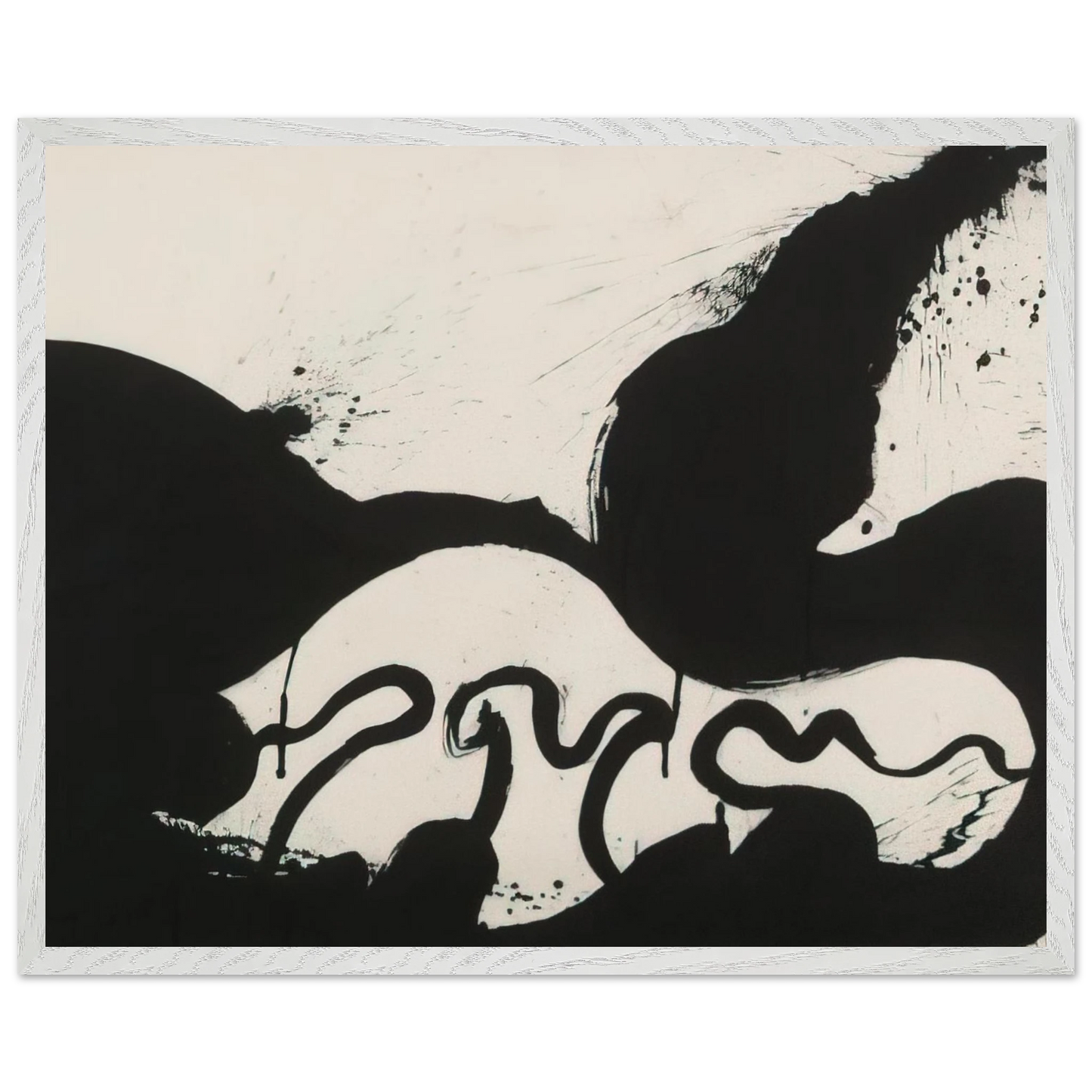Helen Frankenthaler - Untitled - 1973 Wall art - 27x35 cm / 11x14 inches - Premium Wooden Framed Poster With Fine Art Paper-canvas - White frame