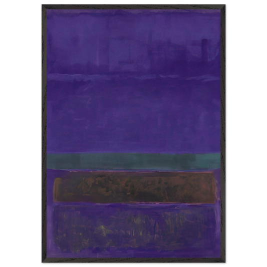 Untitled Blue Green and Brown - 1952 - Mark Rothko 70x100 cm / 28x40 inches Framed Art Print – Black Wooden Frame