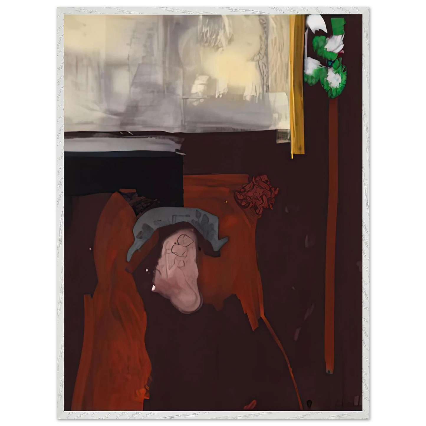 Helen Frankenthaler - The Widow of Fantin Latour, 1988- Wall Art - 30x40 cm / 12x16 inches - Premium Wooden Framed Poster With Fine Art Paper-canvas - Black frame