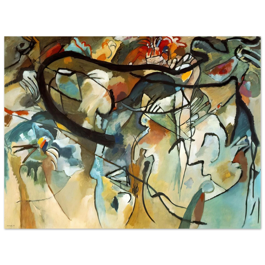 Wassily Kandinsky - COMPOSITION V 1911  75x100 cm / 30x40inches Fine Art Poster