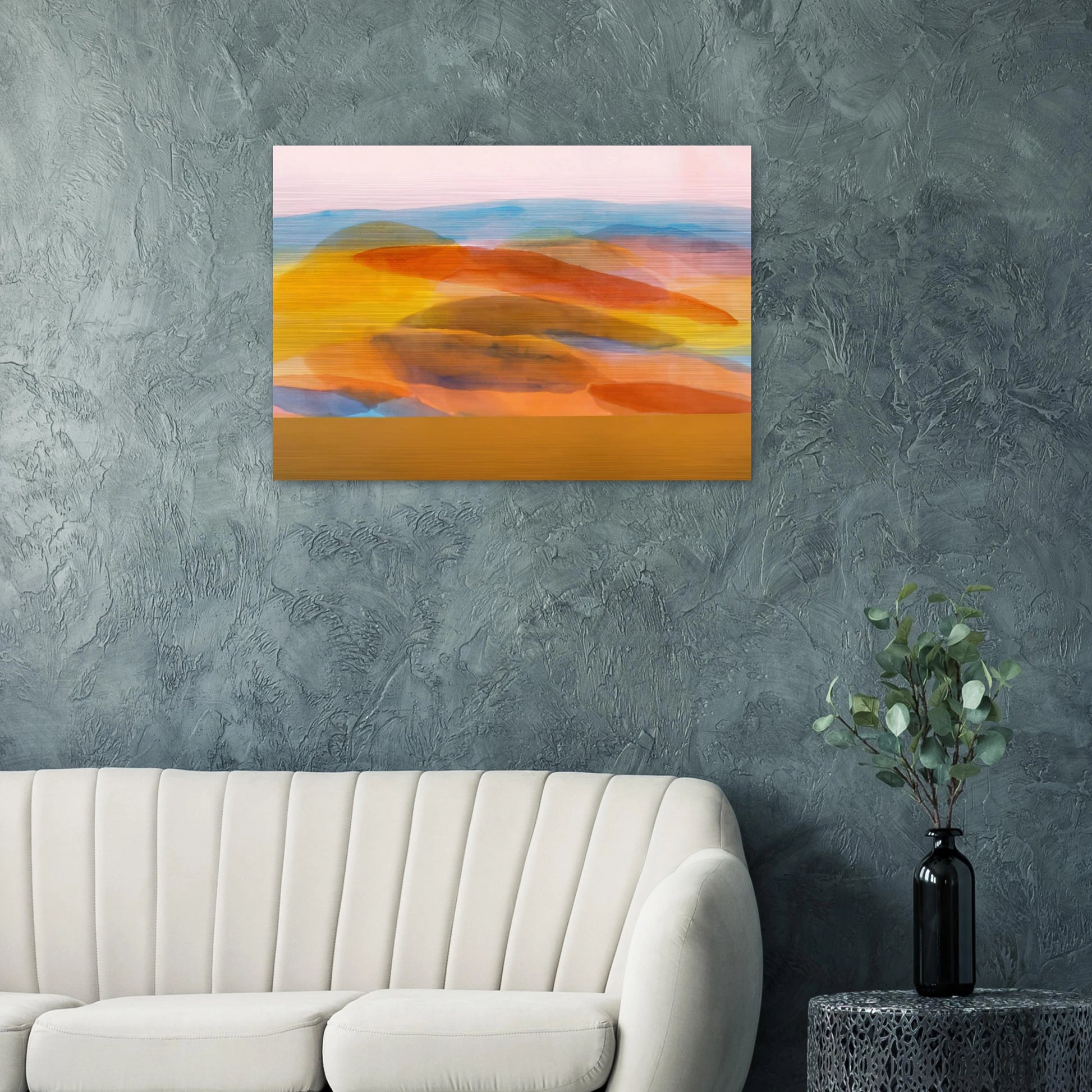 Golden Harvest - 1981 - Ronnie Landfield Brushed Aluminum Print - 70x100 cm / 28x40 inches | Ronnie Landfield Aluminum Print | Ronnie Landfield Prints