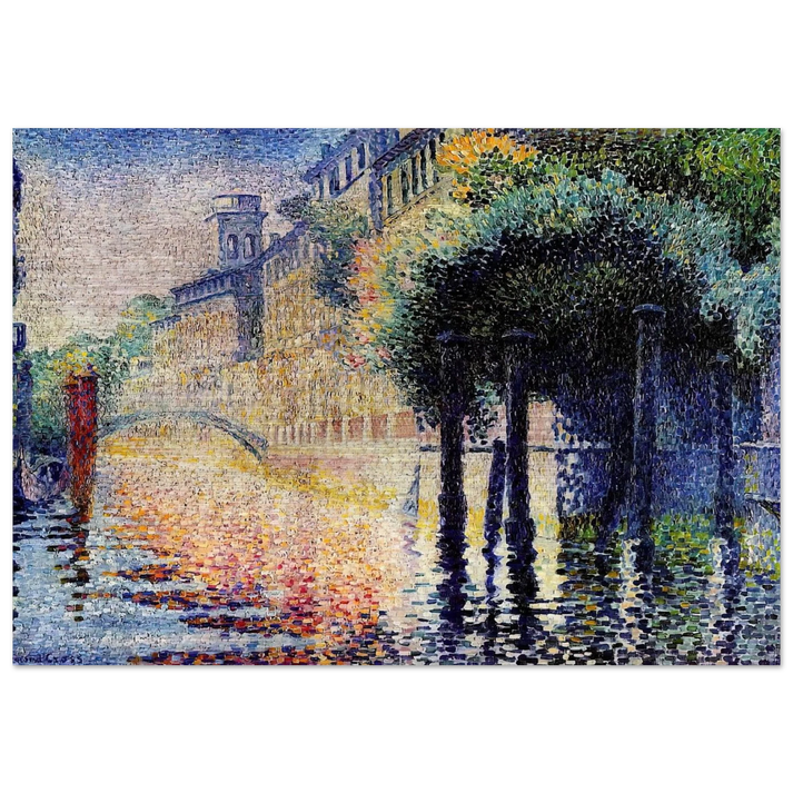 Rio San Trovaso, Venice - Henri-Edmond Cross Brushed Aluminum Print - 70x100 cm / 28x40 inches | Henri-Edmond Cross Aluminum Print | Henri-Edmond Cross Prints